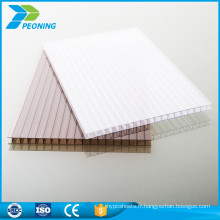 Fabrication fiable en Chine en polycarbonate blanc double paroi pc feuille creuse